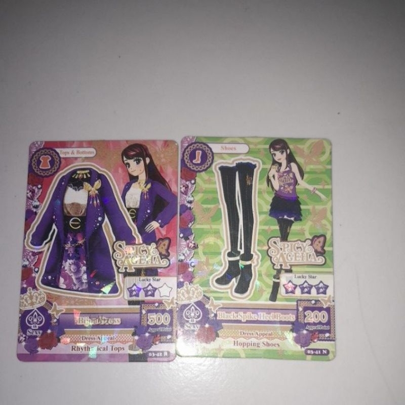 ‼️FAKE CARD TAPI BISA MAIN DI MESIN‼️ WTS AIKATSU RAN BIJOU DRESS BLACK SPIKE HEEL BOOTS PALSU REPLI