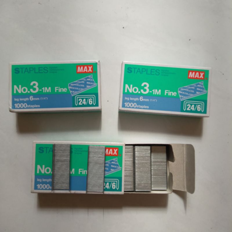 

(1 Pcs) Isi Stapler Max No. 3-1M Fine 24/6