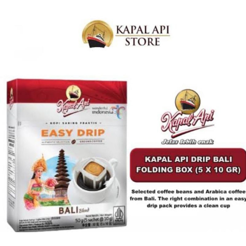 

KOPI KAPAL API DRIP FOLDING BOX PREMIUM BALI 5x10gr