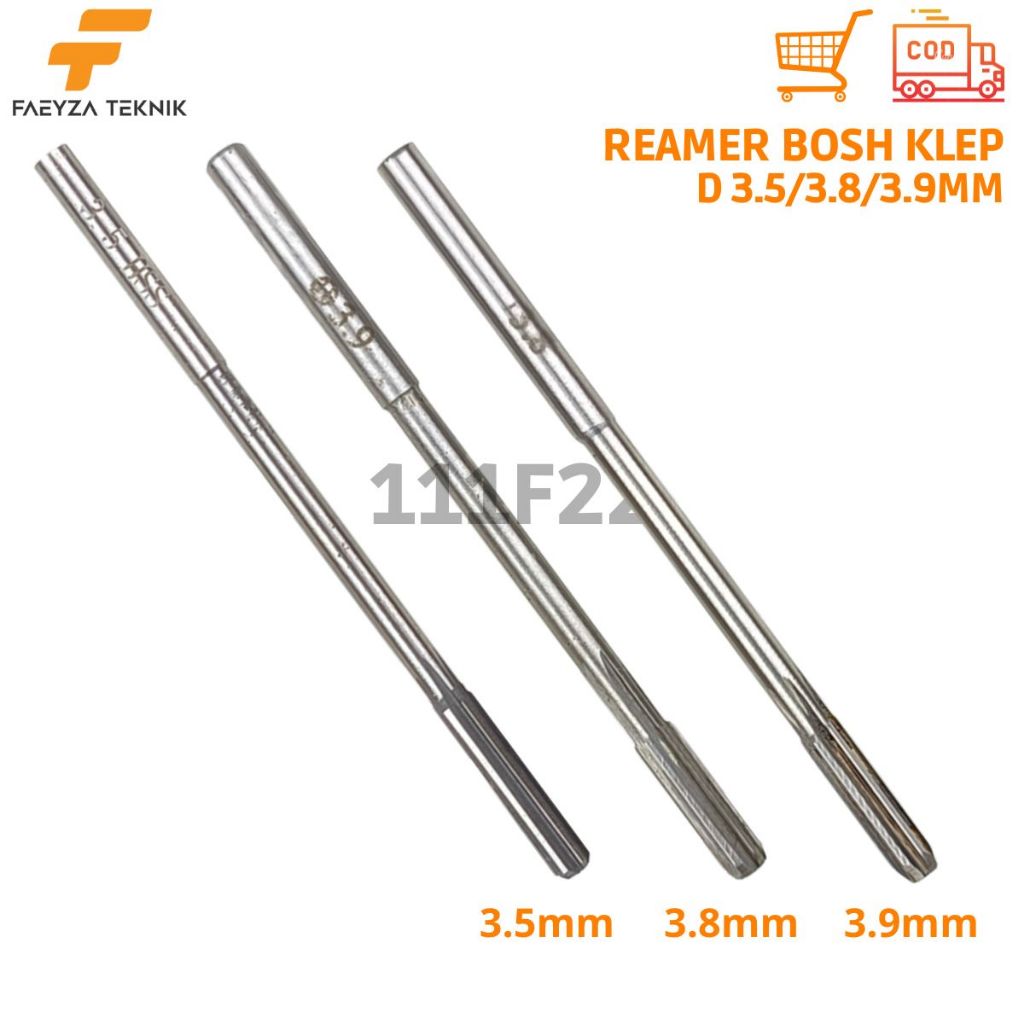 Reamer Mesin 3.5mm 3.8mm 3.9mm H7 6 Flute Lurus HSS Bukan Hand Reamer Carbide
