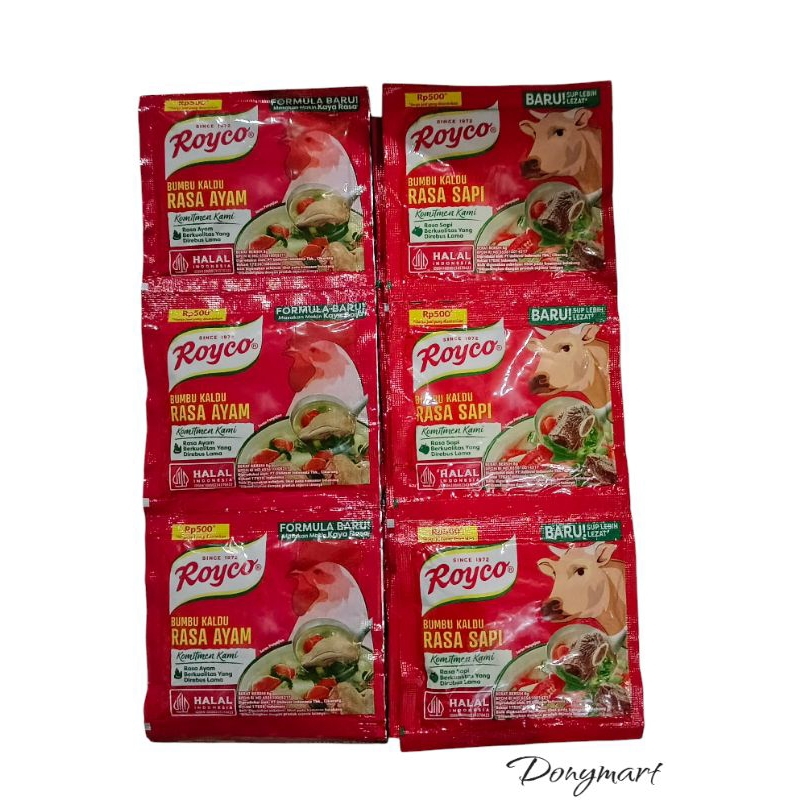 

Royco Ayam Sapi Bumbu Kaldu Penyedap Makanan Penyedap Rasa 12x8gr