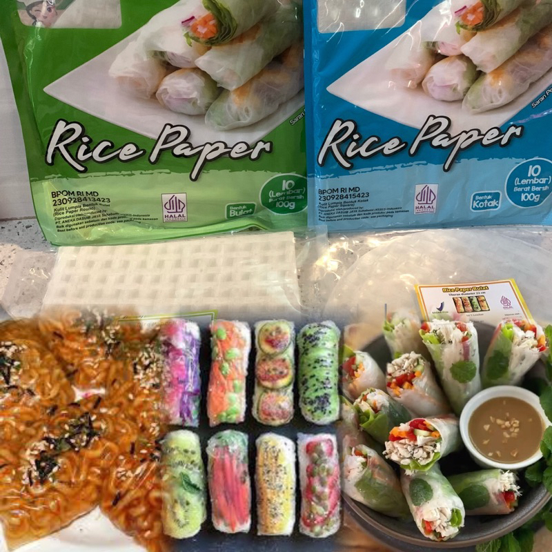 

Rice paper isi 5s 10s bahan pembuat gulungan vietnam spring roll dumpling wonton salad halal kulit lumpia termurah bpom
