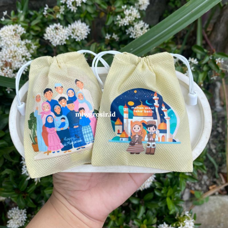 

amplop pouch serut model baru - amplop lebaran pouch serut 2 sisi