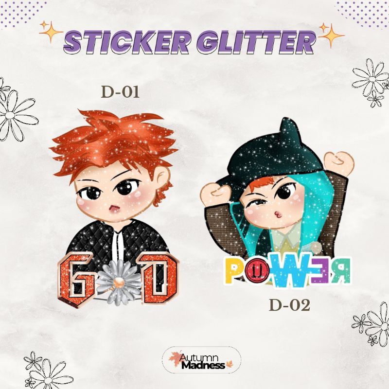 [READY STOCK] Sticker Glitter G-Dragon Vogue Magazine 2025 & GD Power MV Outfit