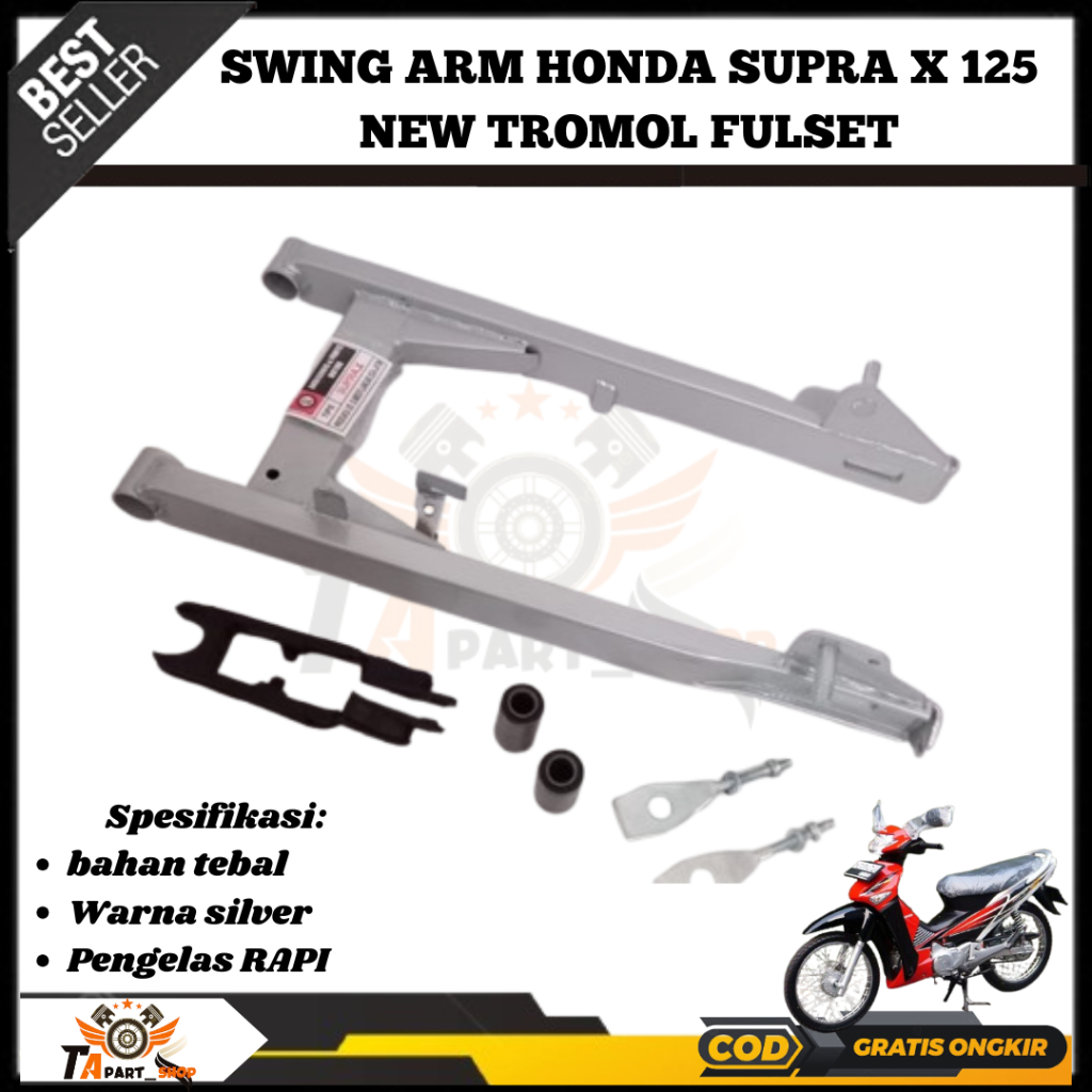 swing arm fork arem lengan ayun motor supra x 125 tromol supra fit new