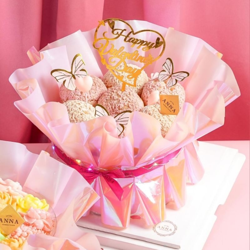 

Craqueline Bouquet Valentine / Kue Craquelin Edisi Valentine / Valentine Gift / Buket Valentine
