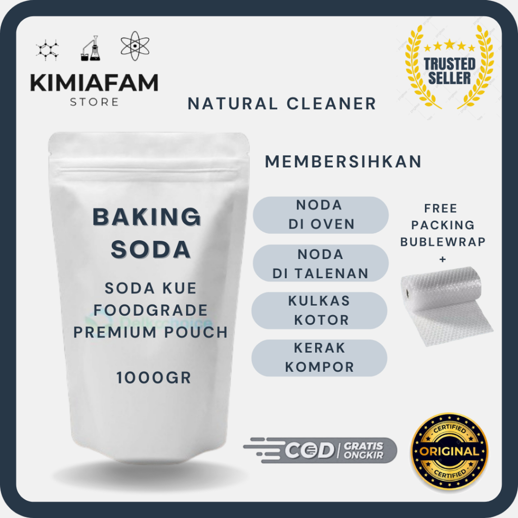 

Baking Soda Sodium Bicarbonate Food Grade Soda Kue 1kg 1000gr Original