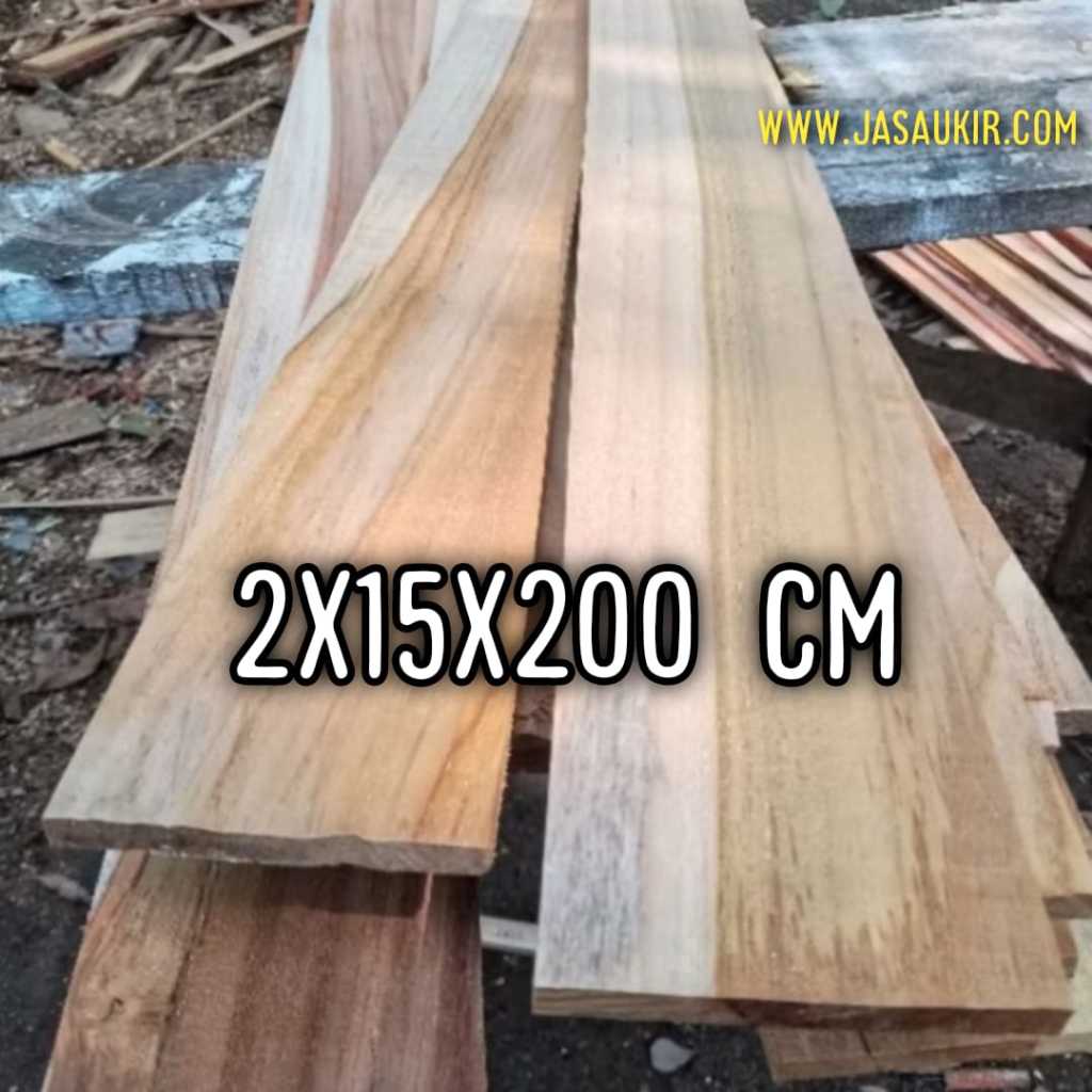 Papan kayu jati tebal panjang 2 meter untuk material premium untuk pintu meja lemari jendela