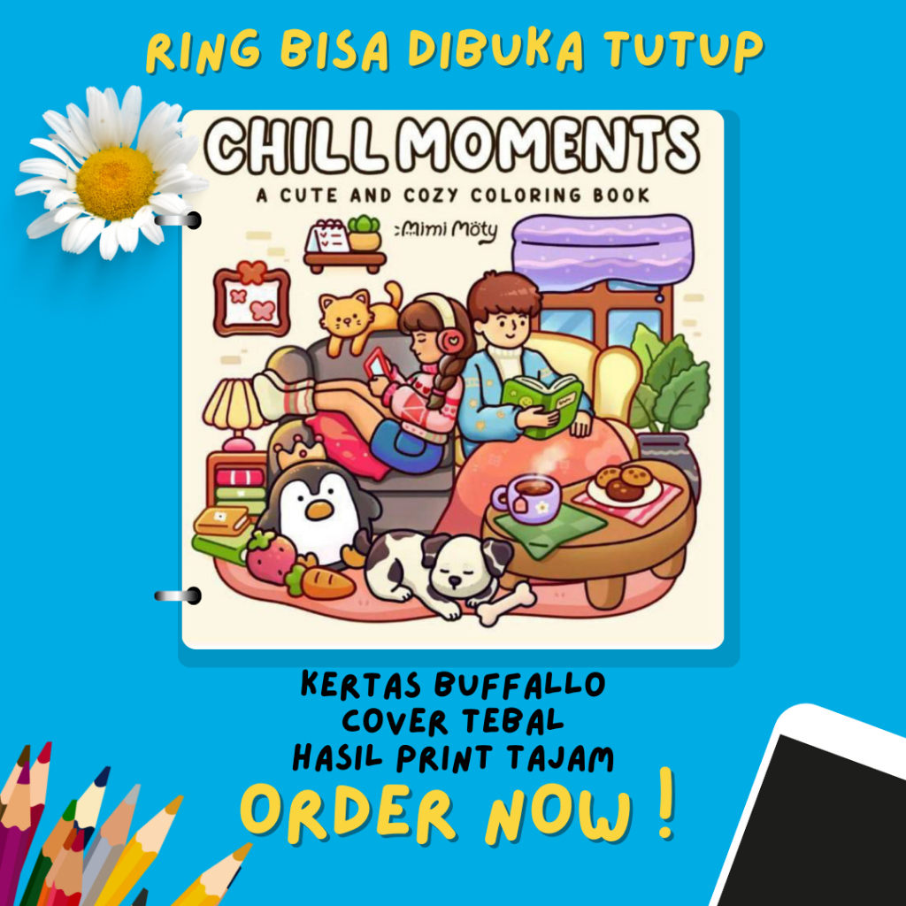 

UNOFFICIAL!! Buku Mewarnai Anak dan Dewasa- Chill Moments book for adults 38 halaman