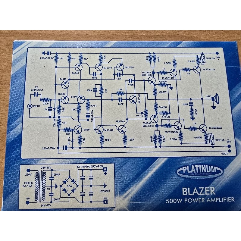 BLAZER 500WATT POWER AMPLIFIER MONO