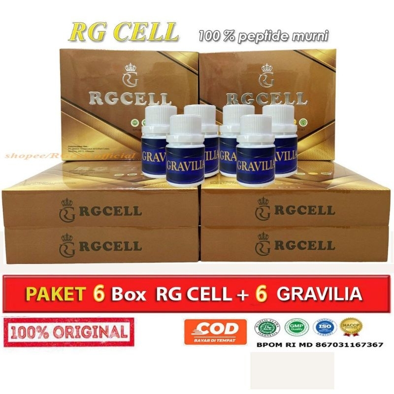Paket 6 RG Cell Orignal Peptide + bonus Gravila