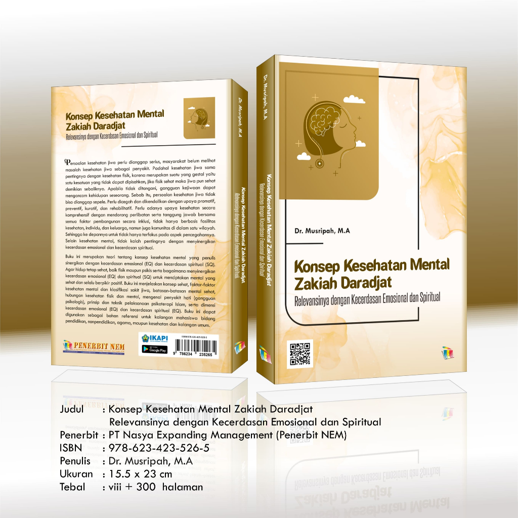 Buku Konsep Kesehatan Mental Zakiah Daradjat  Relevansinya dengan Kecerdasan Emosional dan Spiritual