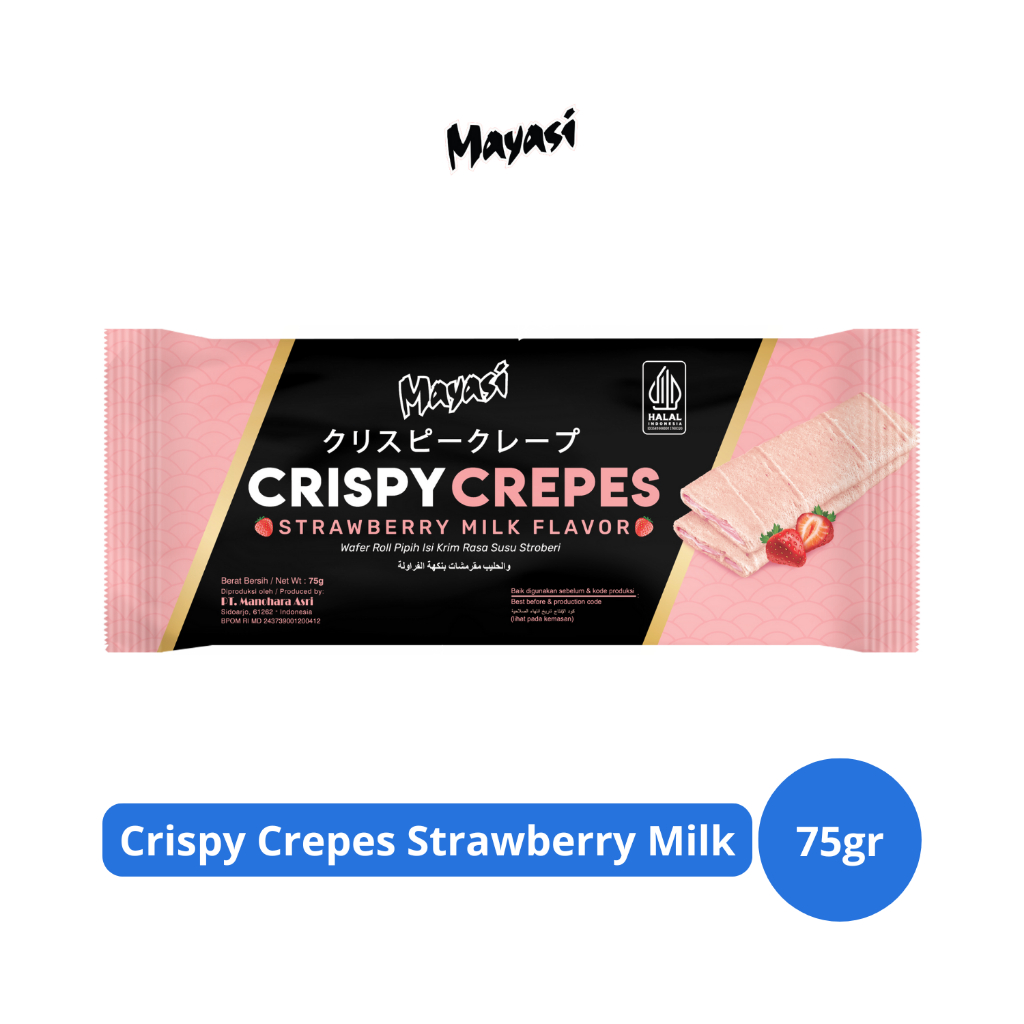 

Mayasi Crispy Crepes Strawberry Milk 75gr