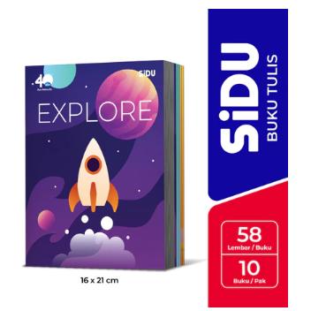 

[1 PAK] SiDU Buku Tulis 58 Lembar isi 10 buku / SIDU 58 / Sinar Dunia 58