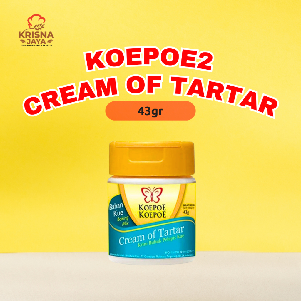 

Koepoe/Kupu Krim Bubuk Pelapis Kue/Cream of Tartar 43gr