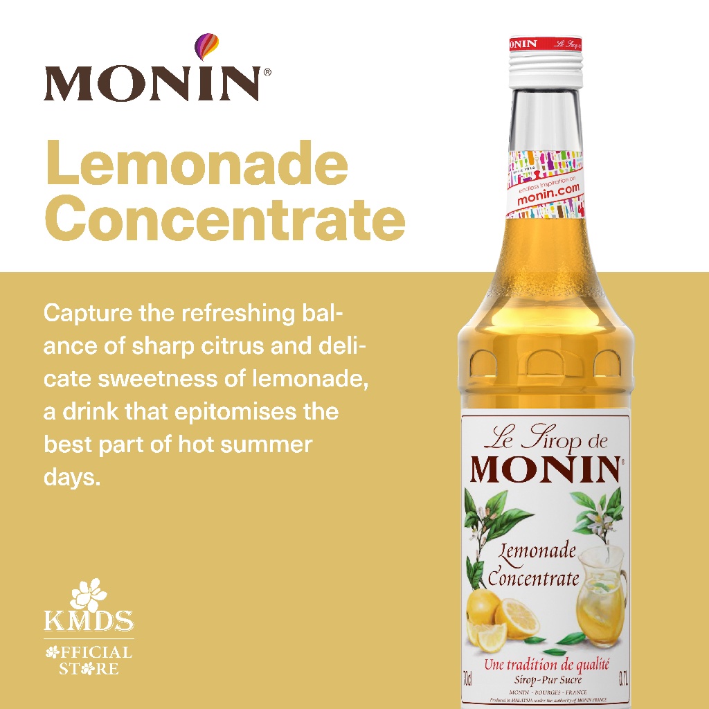 

MONIN LEMONADE CONCENTRATE SYRUP 70CL / 700ML