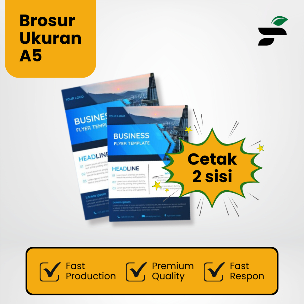 

Buzz ADV - Cetak Brosur Custom A5 / Print Pamflet / Brochure Restaurant / Murah / Cepat / Kualitas Terbaik / Berkualitas / 1 Sisi / 2 sisi