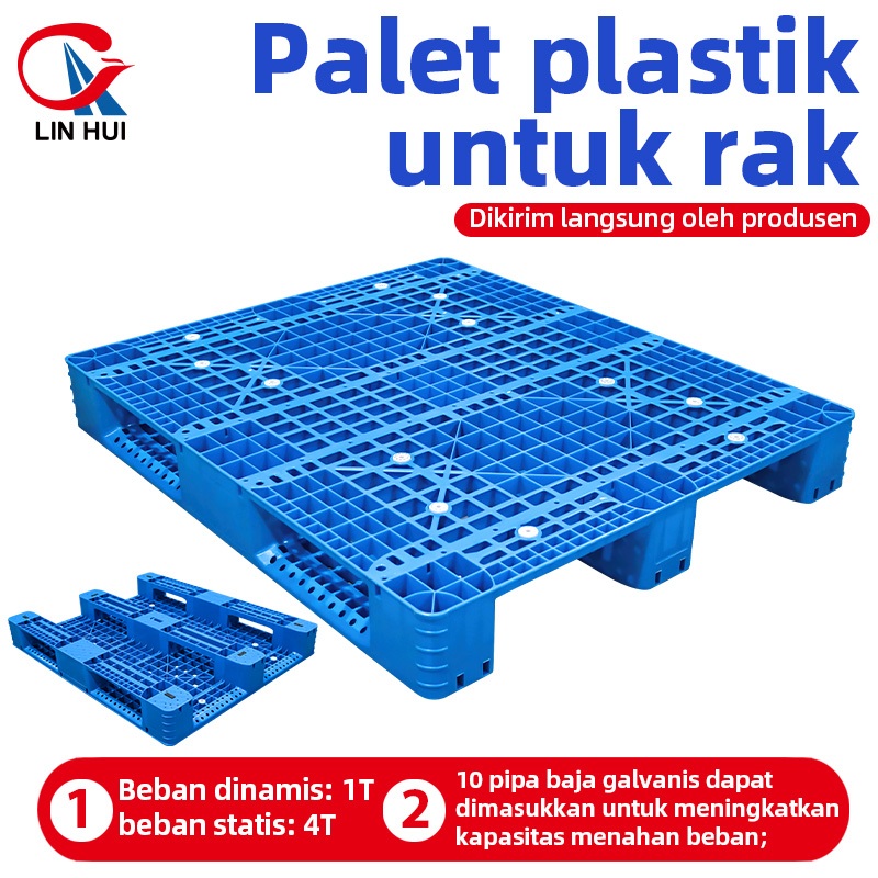 

Palet plastik berkualitas tinggi 120x100*15cm Palet plastik berkualitas tinggi baru Palet plastik untuk forklift