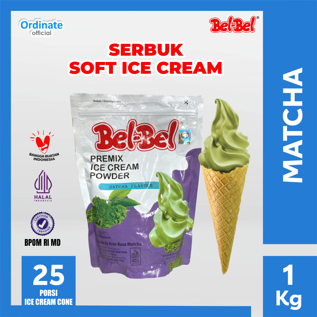 

Bubuk Ice Cream Rasa Matcha 1 Kg - Belbel