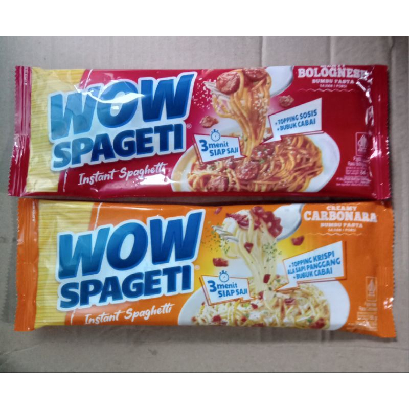 

Wow Spageti Meaty Bolognese / Creamy Carbonara (Satuan)