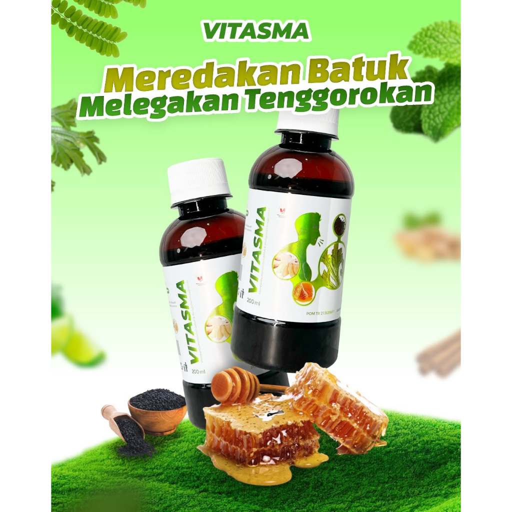 

Paket 3 Botol - Madu Vitasma Membantu Atasi Masalah Batuk Menahun, Sesak Nafas, Radang Tenggorokan, Ispa, Tbc, Bronkitis, Hingga Asma Original Dengan bahan Herbal Alami Tanpa Efek Samping Aman Untuk Bumil, Busui, Dan Anak.