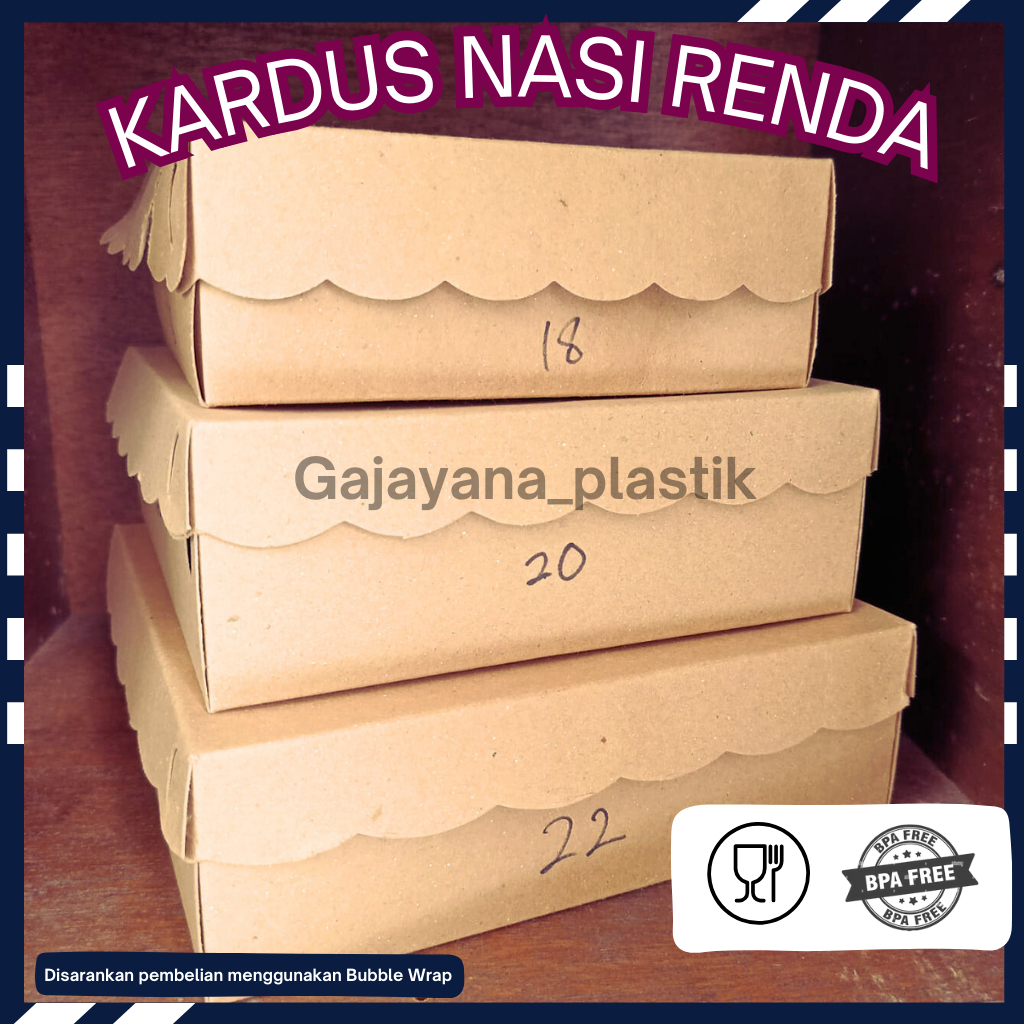 DUS NASI KOTAK / DUS NASI KOTAK RENDA/ KOTAK NASI HAJATAN
