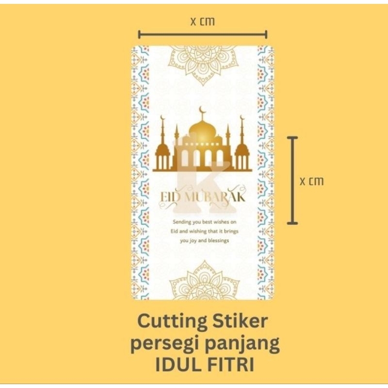 

Stiker Persegi Panjang Eid Mubarak 4,5 x 8cm