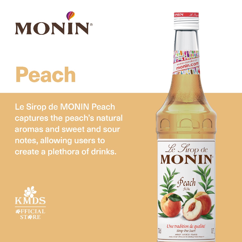 

MONIN PEACH SYRUP 70CL / 700ML