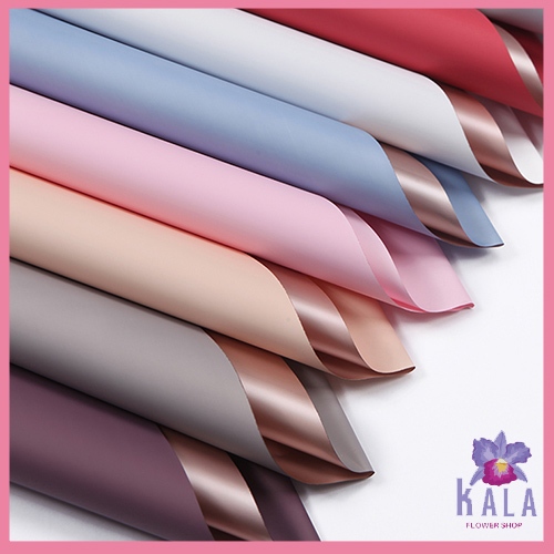 

20 Lembar Kertas Buket bunga Cellophane Bicolor Rosegold flower wrapping KB19