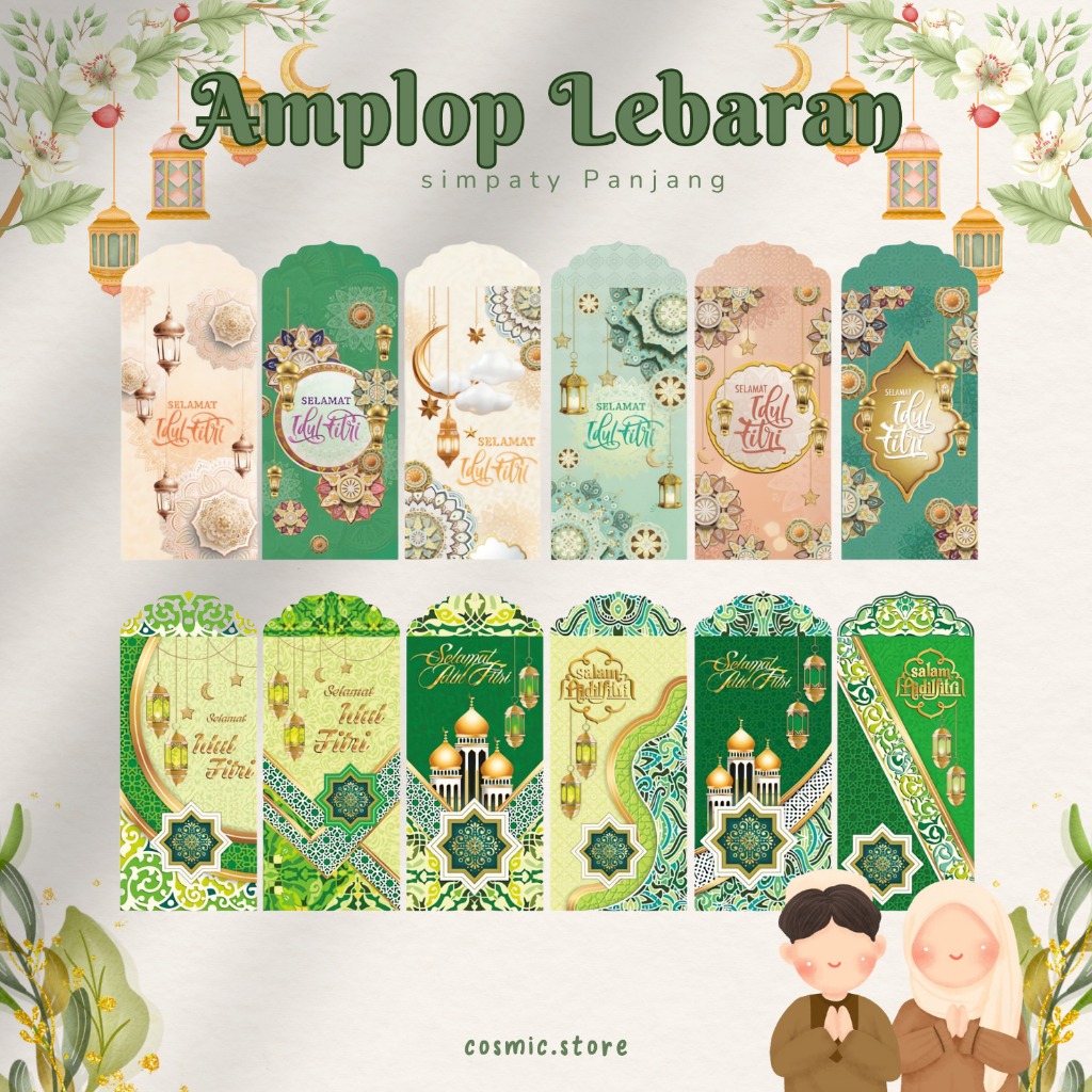 

Cosmic - Amplop Lebaran Premium isi 6 /amplop Idul FItri Panjang masjid