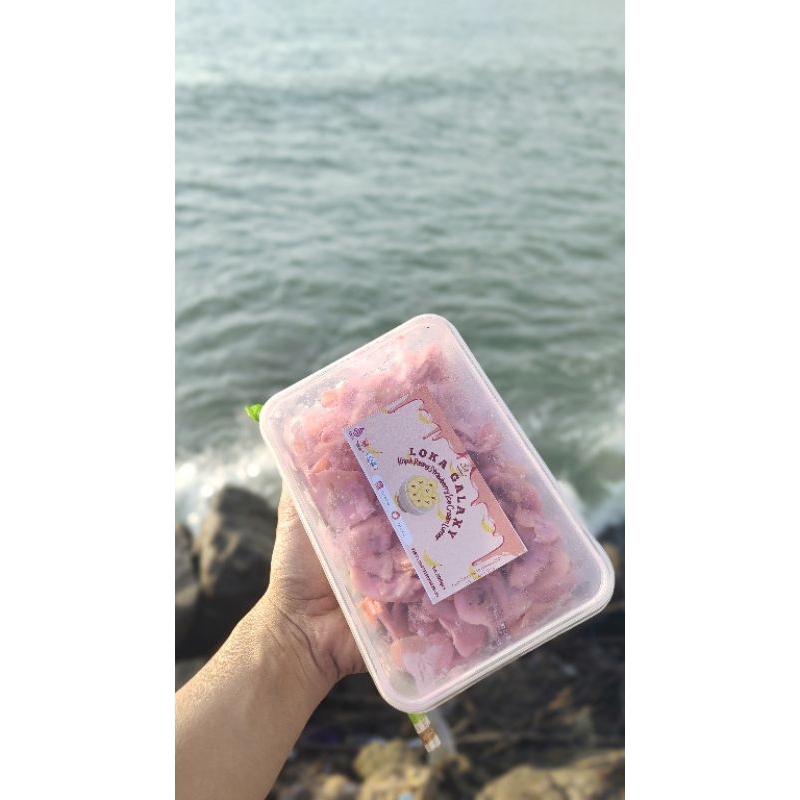 

KRIPIK PISANG LUMER STRAWBERRY ICE CREAM PAKAI TOPLES Isi 200gr+