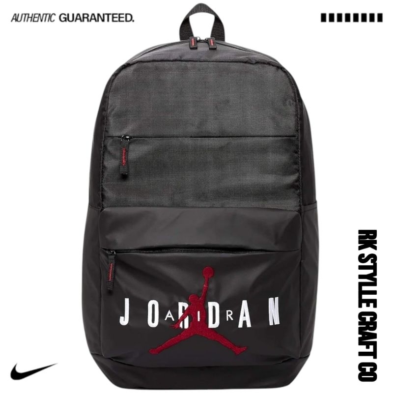 Tas Ransel | Tas Laptop Nike Air Jordan Jumpman Pivot Black Red Large 100%Original