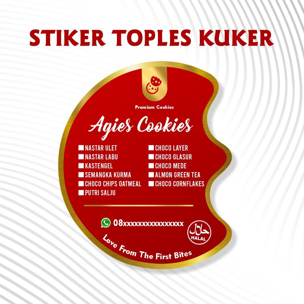 

stiker kue kering nastar