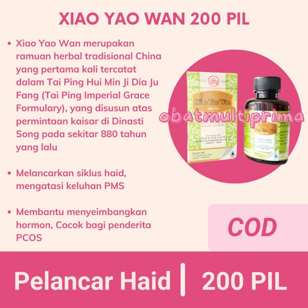 Xiao Yao Wan - Obat Herbal Cina PCOS Pelancar Haid Menstruasi Wanita 1 2 Bulan