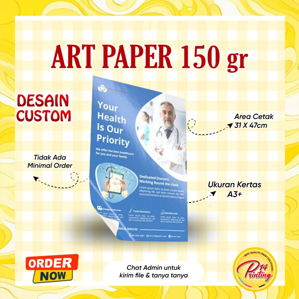 

Poster Art Paper 150gr | Ap 150gr | Art Paper Tipis | Brosur Ap150 A3/A4