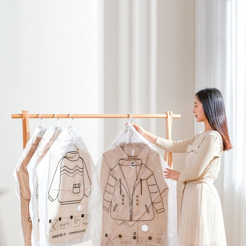 Plastik Vacuum Bag Gantungan Kantong Pakaian Plastik Baju/Compression Bag Pakaian