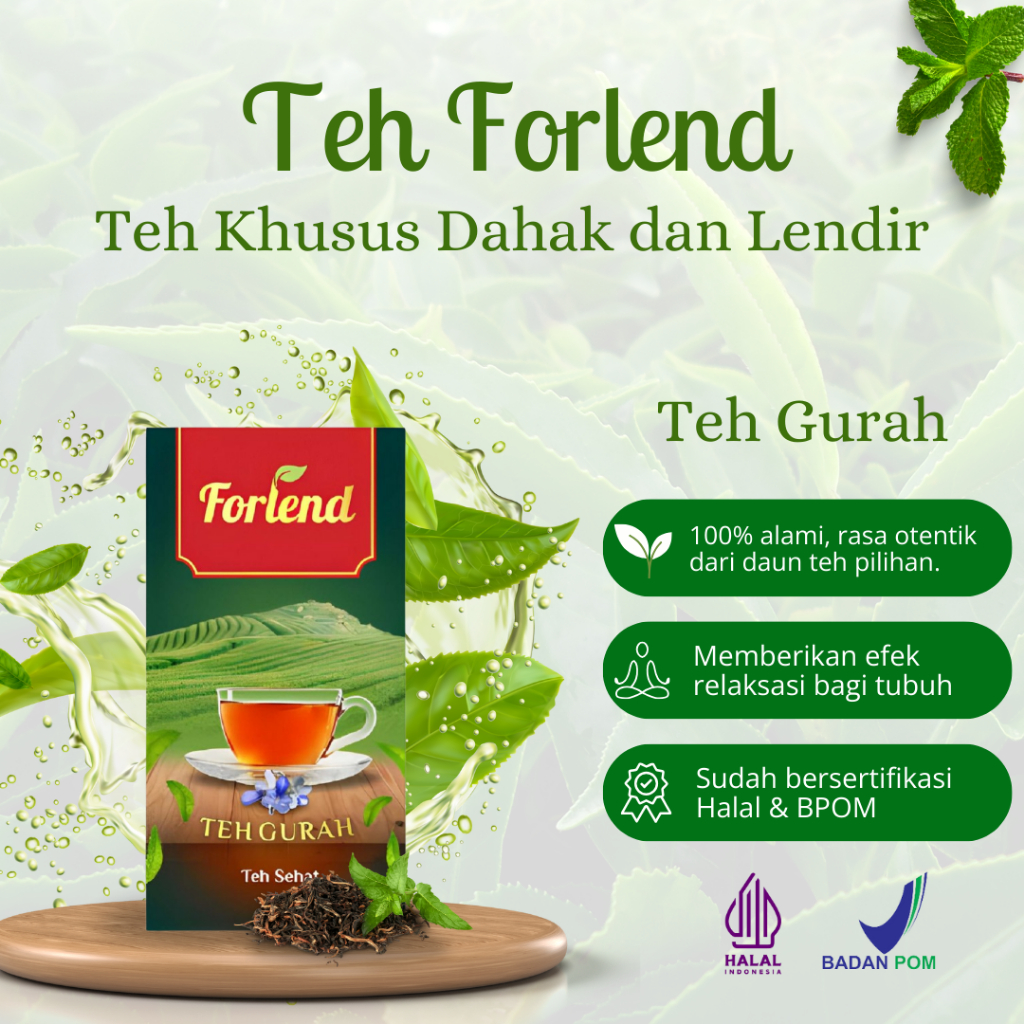 

FORLEND Teh Gurah Original - Membantu Atasi Permasalahan Lendir & Dahak - 15 kantong 1 Box