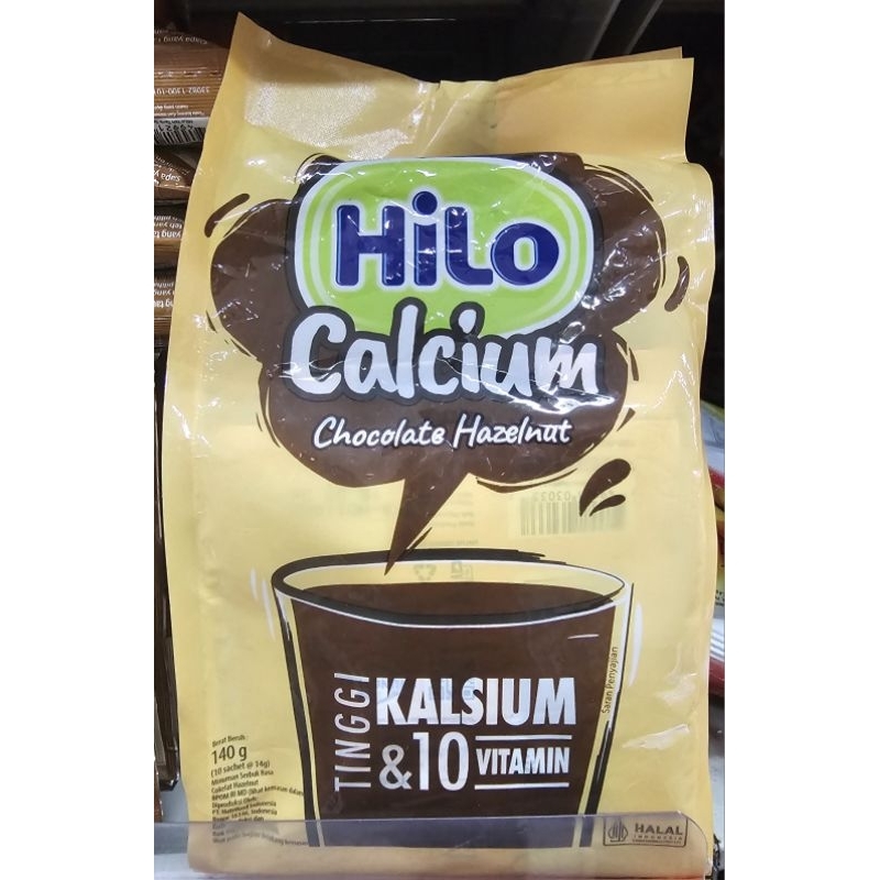 

Hilo Calcium Choco Hazelnut 140g Pouch (isi 10×14g)