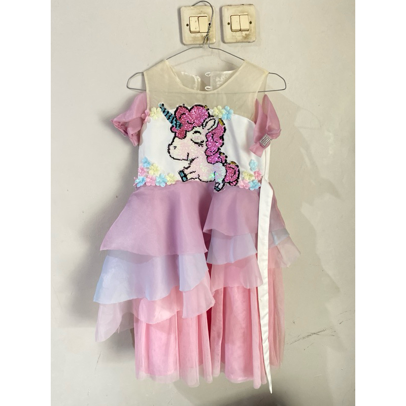 Baju Pesta unicorn anak 8T Donita Preloved