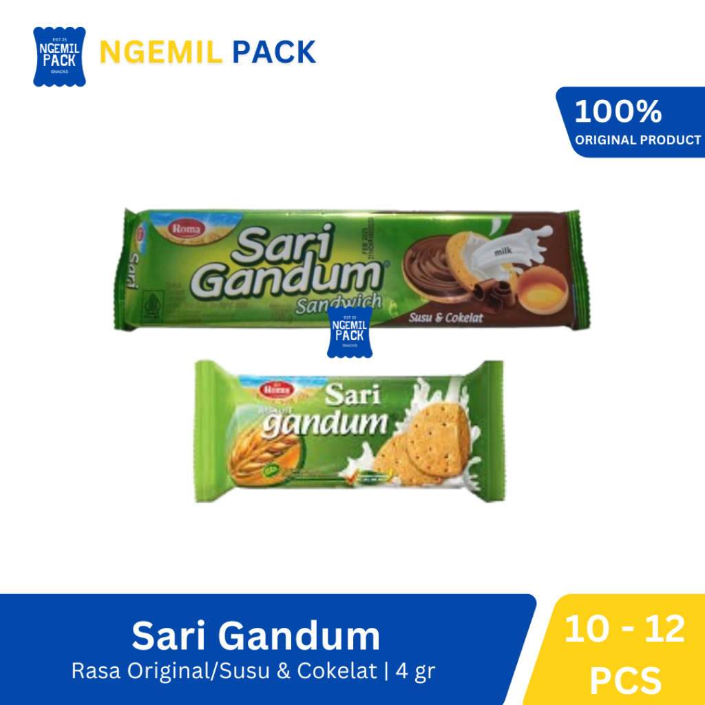 

Roma Sari Gandum Original/Sandwich Susu & Cokelat @4Gr