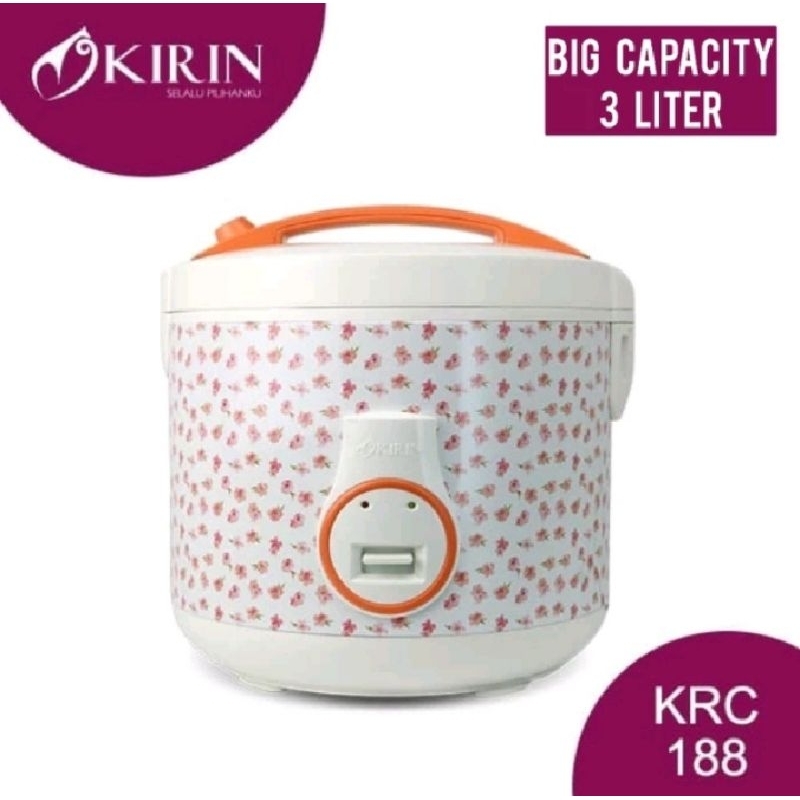 BATAM - KIRIN KRC188WH KRC 188 rice cooker magic com jumbo extra besar 3 liter