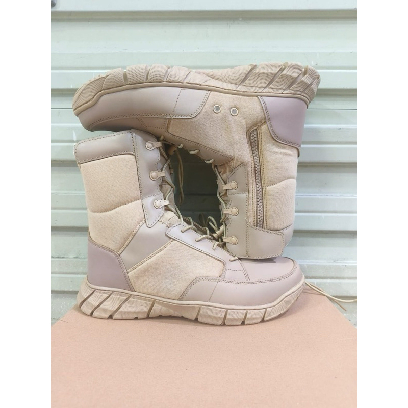 Sepatu PDL PNS kemhan Tali resleting tali sleting/ Pdl krem/Pdl gurun