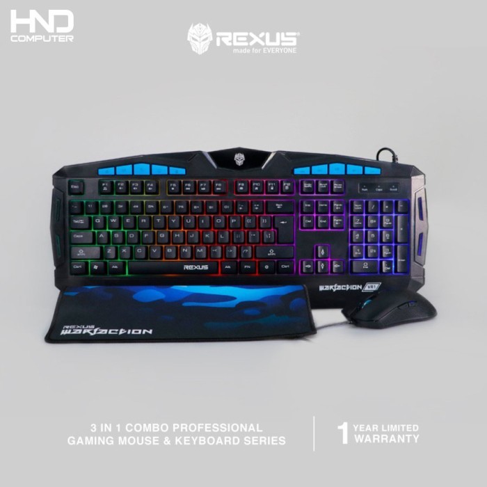 Rexus Keyboard Mouse Warfaction VR1 Combo