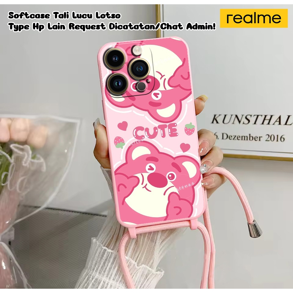 [CM35 + TALI SLING] Case Lotso Lucu Tali Sling For REALME NOTE 50 REALME C35 C55 C53 C51S REALME NOT