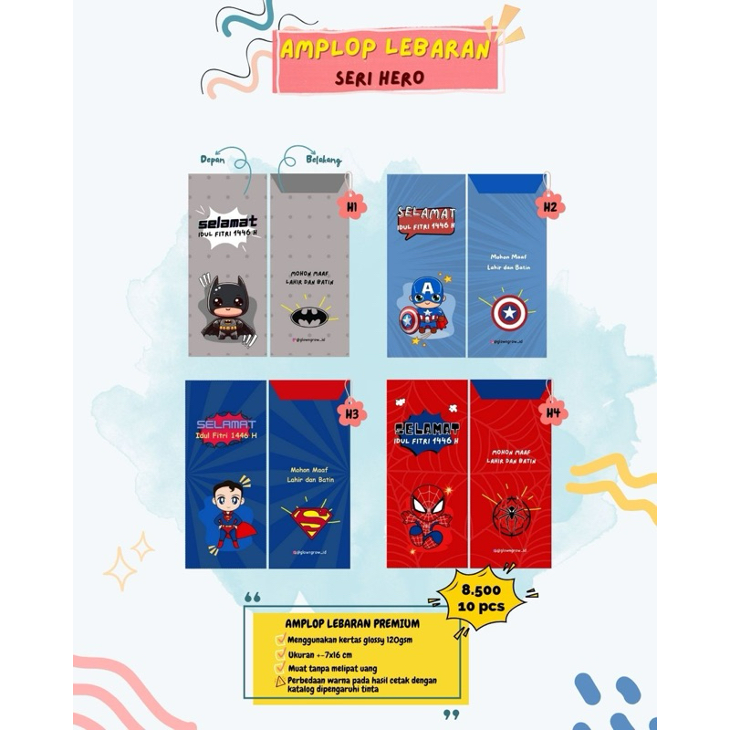

Amplop Lebaran Premium - Seri Hero