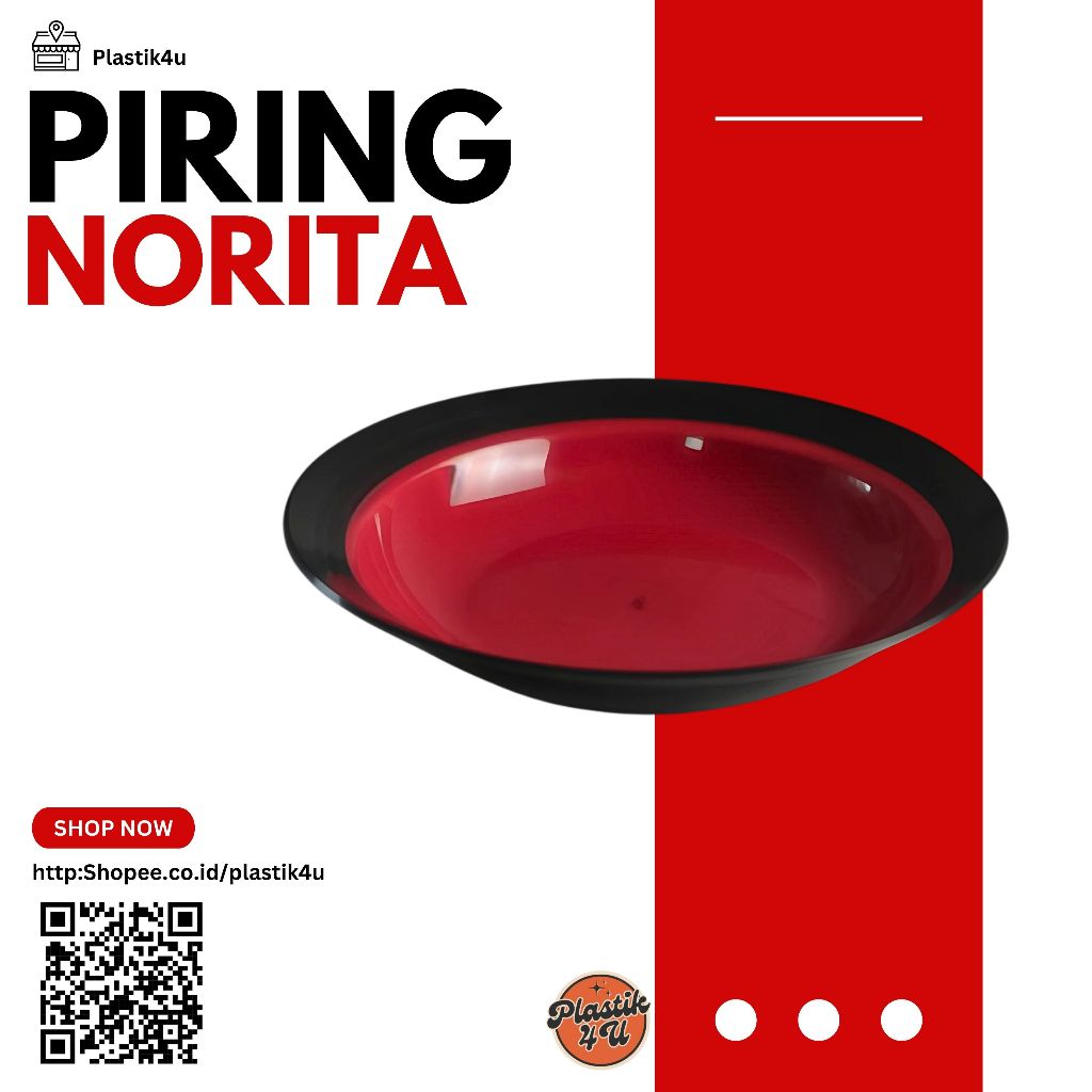 Piring Plastik Hitam Merah Piring Makan  Piring Cafe Minimalis Aesthetic Bergaya Jepang