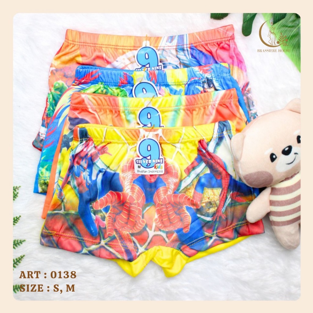 (12 Pcs) CELANA DALAM ANAK COWOK MURAH SILVER NINE KIDS CD LAKI LAKI LUCU GROSIR LUSINAN 0138