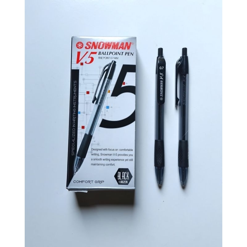 

Pulpen SNOWMAN V5. 0,7mm 1 Pack / 12 pcs. Tinta Hitam