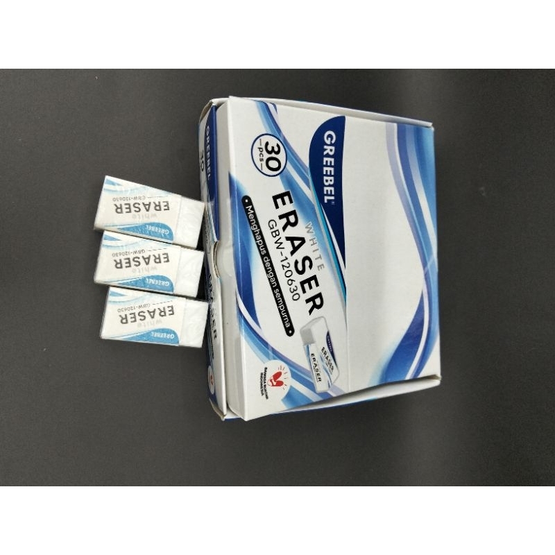 

PENGHAPUS GREEBEL(30pcs)/putih/120630/penghapus putih/30pcs