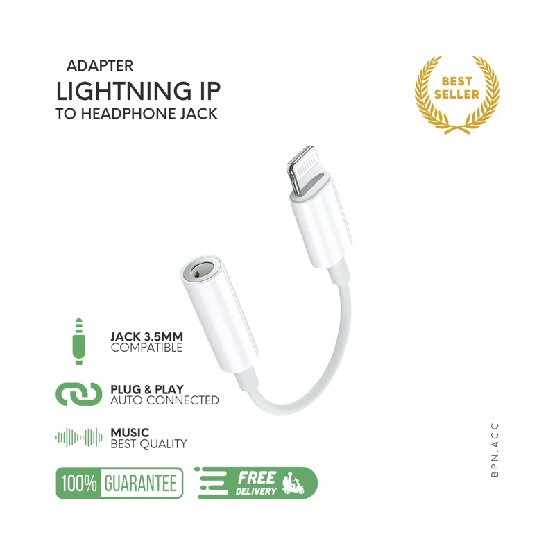 Adapter Lightning Headphone Jack Audio Converter